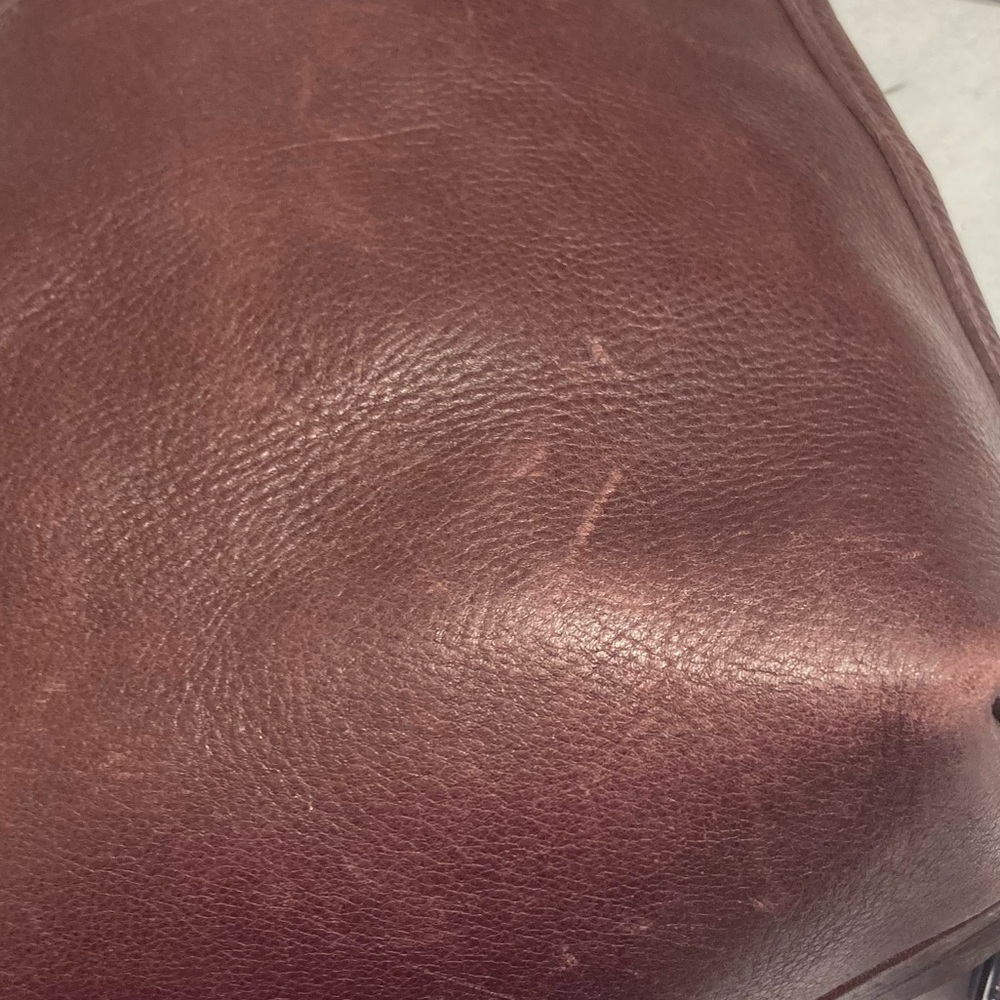 Madewell burgandy leather tote foldover messenger crossbody bag - Picture 10 of 13